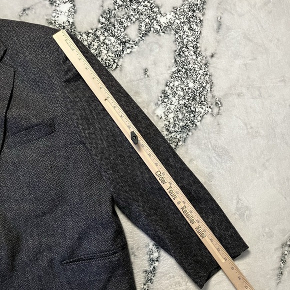 Brooks Brothers Blazer Mens 48R Gray Fabric woven in Italy by Lanificio di Pray - Picture 4 of 12